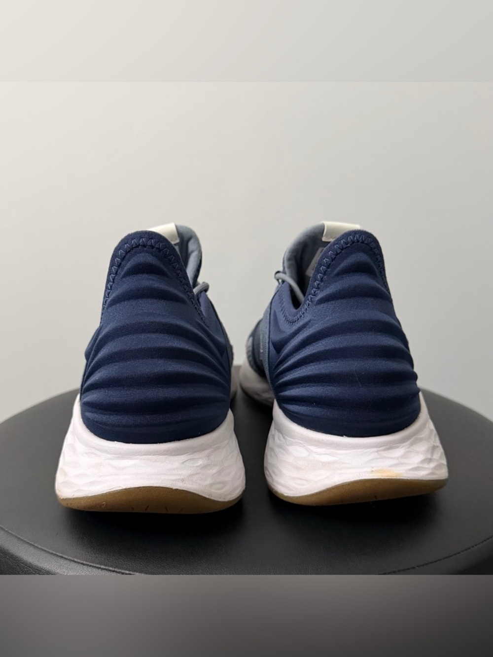 New Balance Men's Size 10 Fresh Foam Roav Running Shoes Navy Blue Camo Used - Picture 4 of 9